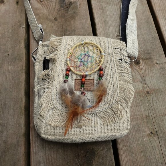 Kyber Outerwear Boho Cute Beige Satchel Bag Purse - Picture 1 of 5